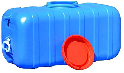 Tanque Agua Rectángulo Azul Depósito De Agua 70L/100L Espesar Producto Químico Industrial Barril Almacenamiento De Agua Contenedores Sin BPA Con Grifo Plástico De Grado Alimenticio para Caza Viaje Al