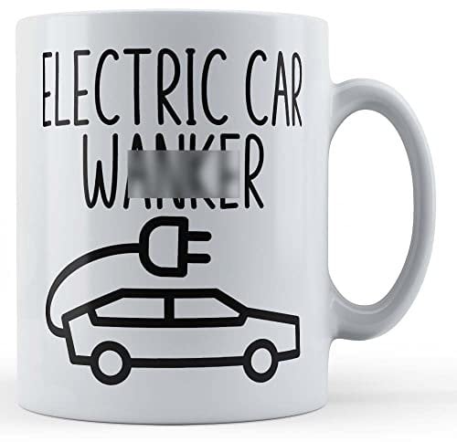 Funny Mug EV Driver, Electric Car W*nker - Rude Gift Mug, Ceramic, 11fl.oz.