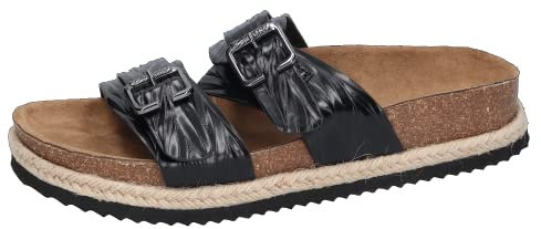 Dockers by Gerli Damen Riemchensandalen, Frauen Sandaletten,Sandaletten,Sommersandalen,bequem,flach,Women's,Woman,Lady,schwarz,38 EU / 5 UK