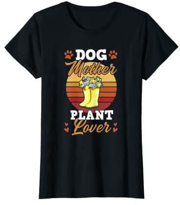Damen Hundeschuhe, für Pflanzenliebhaber, Blumendesign, trendig, niedlich, lustig T-Shirt