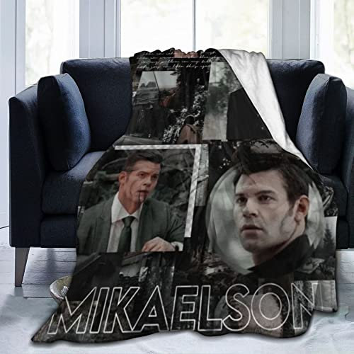Kuschelige Plüsch-Elijah-Thow-Decke Mikaelson-Flanelldecke, Bettwäsche, warmes Fleece, weiche Decke für Sofa, Couch, Wohnzimmer, Büro, Auto, Camp, Stranddecken, 60x50