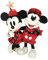 Enesco Disney Showcase Mickey und Minnie Mouse in Weihnachts-Plaid-Figur, 10,2 cm, mehrfarbig