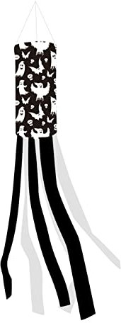 Halloween Windpipe Flag Outdoor Windbeutel Hofdekoration 13 x 100 cm Flaggenhof Beste Dekoration Fernbedienungshalter Tisch (B, One Size)