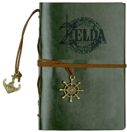 MayDee Vintage Z Tears of the Kingdom Travel Manual PU Leder Klappe Kraftpapier, Z-lda Reise Souvenir DIY Malerei Graffiti Schreibwaren Geschenk, mehrfarbig