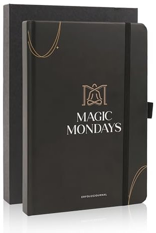 FD-Workstuff MAGIC MONDAYS JOURNAL Erfolgsjournal für Produktivität, Dankbarkeit und Motivation für jeden Tag (A 5) Schwarz