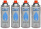 Z.M.C 4X Butan Gaskartuschen 227g mit Ventil Typ MSF-1a, Universal Gaskartusche Butangas Kartuschen mit Bajonett Anschluss für Campingkocher, Gasheizung, Gasbrenner, Unkrautbrenner, Lötbrenner