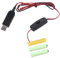 Éliminateur de piles AAA universel 4,5 V LR3 pour remplacer 3 piles AAA 1,5 V pour lumière LED jouet électronique avec interrupteur USB