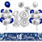 XIEXIESHER 18 Geburtstag Deko, Blau Silber Luftballons 18 Geburtstag Dekoration Set, Partydeko mit Kronenballon und Banner 18 geburtstag Jungen, für Jungen MädchenParty Deko 18.Geburtstag