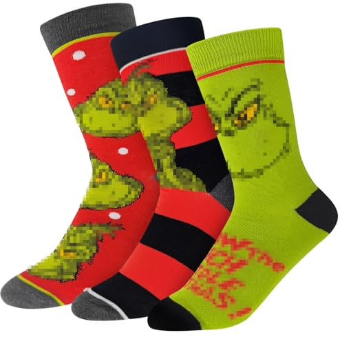 Hpbaggy 3 Paar Weihnachten socken,Anime-Muster socken,Geschenk Weihnachtssocken,Christmas socks,Warme Weihnachten Baumwolle socke Herren und Damen Baumwolle 39-43