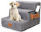Nobleza Scaletta per Cani, Rampa per Cani 3 Gradini Spugna Scala per Cani Gatti di Piccola Taglia, Scale per Animali Domestici con Copertura Rimovibile e Rullo Antipelucchi per Divano Letto