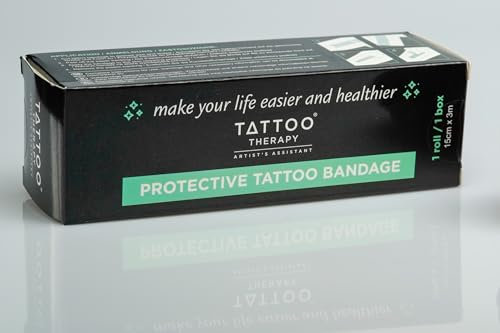 ΤAΤΤΟΟ THERAPY ARTIST'S ASSISTANT - Tattoo Folie Rolle 15cmx3m - Second Skin Tattoo Folie zur Heilung - Tattoo aftercare - Tattoo Pflaster wasserfest - transparent - atmungsaktiv - antiallergisch