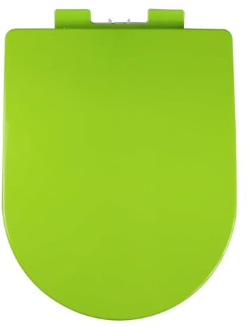 ViQutrg Tapa De WC Colorido En Forma De U, Silencioso Y Sin Golpes Asiento De Inodoro con Tapa De Cierre Lento, Fácil De Montar Y Limpiar, Tapa De Baño WC De Polipropileno Duradero(Color:Verde)