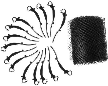 jojofuny Gutter Guards Mesh Gutter Covers 16cm x 6m Mesh Screen Gutter Guard Mesh Easy Install Leaf Blockage Prevention
