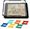 Savieva Puzzlematte 1000 Teile, Puzzlematten für Puzzle bis 1000, 81x56cm Filz-Puzzlematte mit 6 Sortierschalen und transparenter Abdeckung, ideal für Kinder, Anfänger, Senioren (Schwarz)