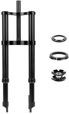 VZXATYOP Fatbike-Gabel Umgedrehte Doppelschulter-Gabel Snowbikes Federgabel Federweg 120 Mm Gerades Rohr Vorderradgabel for 4,0-Zoll-Reifen