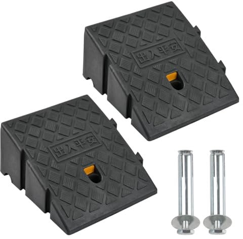 DODUOS 2 Pack Kerb Ramps for Cars Wheelchair Accessible Curb Ramp, Portable Door Ramps for Wheelchairs, PVC Kerb Ramp for Wheelchair, Rampsupplies for Car Doorways Wheelchairs Bicycles