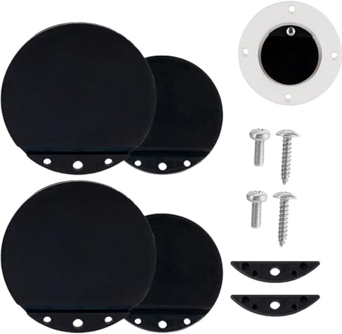 Hiemible Dalots pour Bateaux | Lot de 4 Clapets Anti-Retour pour Dalot de Bateau - Équipement de Vidange pour Entretien Nettoyage Réparation Bateau à Moteur Yacht Pêche Ponton