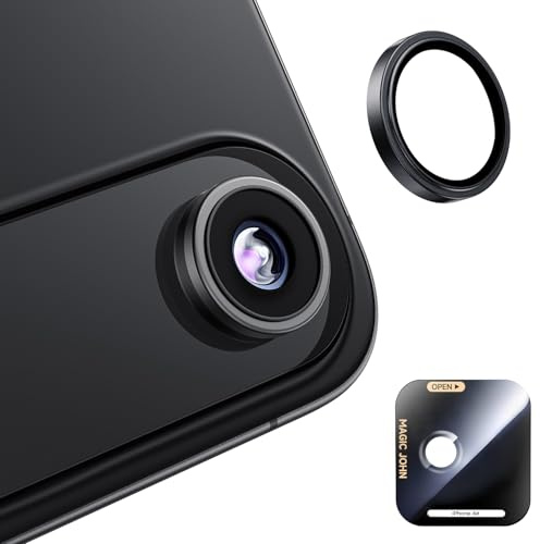 MAGIC JOHN 2 Set for iPhone Air Camera Lens Protector - Black | 9H Hardness Tempered Glass, Individual Lens Protection, Anti-Scratch, HD Clear, Night Shot Compatible