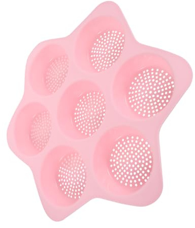 WEKADRIN Moule Silicone Rose Résistant Haute Température Cavités pour Galettes Burger Gâteaux et Cuisson Four Grill et Air Fryer Moule Mini Gâteau Polyvalent