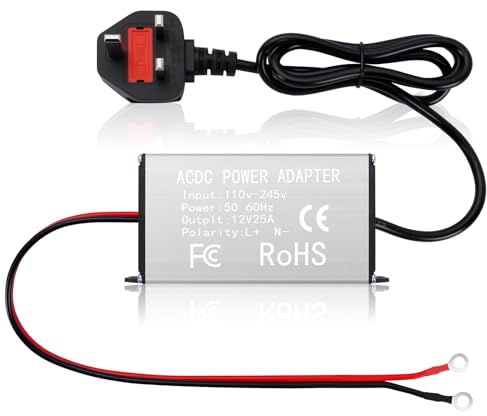 vsshe 240V to 12V Power Converter Adapter, Diesel Heater 12V Power Supply Adapter, AC-to-DC Transformer for 5KW/8KW Diesel Parking Heater Transformer Power Converter for Indoor Use in RVs, Caravans
