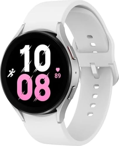 Samsung Galaxy Watch 5 44mm Smartwatch, 1.4 Super AMOLED, GPS, WiFi + 4G LTE, Silver (Renewed)