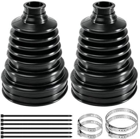 12 Stück CV Universal Achsmanschette, Falten antriebswellenmanschette Set | Mit 4 achsmanschetten schellen & 6 Kabelbindern, Gummi, für Auto Gleichlaufgelenk Spurstangenkopf Lenkung Reparatur