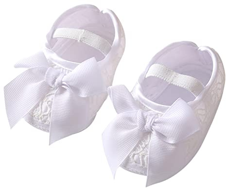 Scarpine Neonato Neonati 0-15 Mesi con Suola Morbida Scarpe Battesimo Bimba Bimbo Style Principessino Comode Scarpe Neonato Primi Passi da Cerimonia o Asilo Nido per Casa Festa,