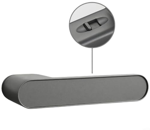 HpLive Magnetic Door Lock, Quiet Trap, Minimalist Design, Interior Door Fitting for Bedroom and Office, Silent Locking Mechanism, Easy Assembly, Aluminium Alloy Robust (E)