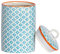 Nicola Spring Gemusterter Porzellan-Küchenzubehör Topf - Blau/Orange