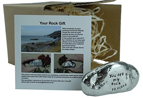 Pirantin 10th Anniversary 100% Tin You Are My Rock Gift Idea - Solid Metal Heavy Rock Gift for 10 Year Anniversary