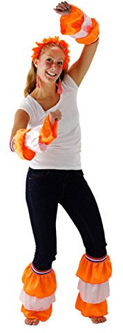 Folat- Juego de volantes para piernas y brazos Naranja, Multicolor, talla única (30880)