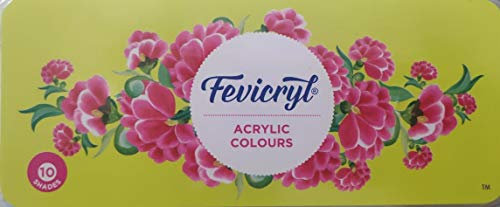 Fevicryl Acrylique Couleurs, kit de tournesol, 10 Shades
