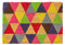 Nicola Spring Coir Door Mat - 90 x 60cm - Triangle - Pack of 1 - Decorative Indoor Front Door Floor Mat Entry Dirt Trapper Rug Outdoor Boot Scraper Non Slip Backing Doormat