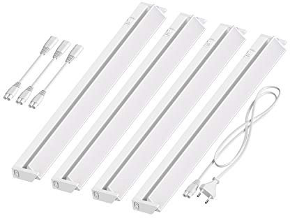 ledscom.de LED Unterbau-Leuchte LIWO 58cm, schwenkbar, je 1080lm, weiß 4er Set