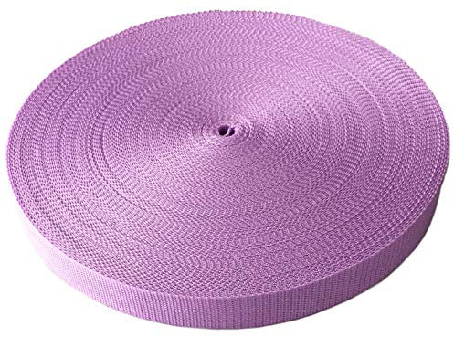 Schnoschi Gurtband Polypropylen 2 Meter lang – viele Verschiedene Breiten und Farben 10mm 15mm 20mm 25mm 30mm 40mm 50 mm (Flieder, 10 mm)