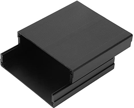 Mattschwarzes Aluminium-Instrumentenkastengehäuse 40 x 97 x 100 mm für gedruckte Leiterplatten Elektronisches Projektgehäuse, Wärmeableitendes