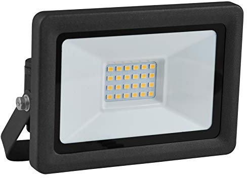 as - Schwabe OPTILINE LED Strahler 20 W, 1800 Lumen- Neutralweiß 4000K - 1 m Anschlusskabel - Wandleuchte schwenkbar - robustes Aluminium - Außenbeleuchtung wasserfest IP65, 46324