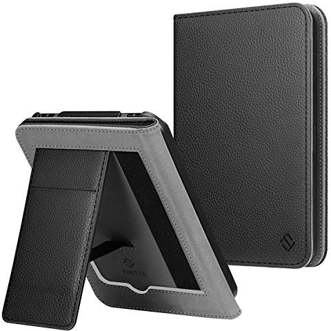 Fintie Hülle für Tolino Vision 4 HD/Vision 3 HD/Vision 2 / Vision 1 / Shine 2 HD eReader, Kickstand Schutzhülle mit Kartenfach Handschlaufe und Auto Sleep/Wake Funktion, Schwarz
