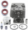 AUMEL Kit de pistón de cilindro de 40 mm Para Stihl FT250 HT250 FS250 FS250R FS202 FS120 FS200 Desbrozadora Cortadora Reemplazar 4134 020 1214.