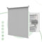 HOMEDEMO Store Enrouleur Occultant Isolant Thermique Opaque, Rideau, Fixation avec ou sans Perçage, 80 x 120 cm (Largeur du Tissu 76 cm), Gris Clair
