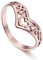 Amaxer Bague Femme Or Rose Réglable en Forme de Couronne en Acier Inoxydable Bague Cœur Celtique