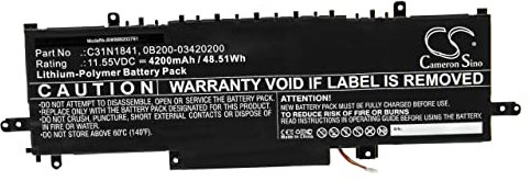 vhbw 1x batteria compatibile con Asus ZenBook 14 UM433DA-A5032T, 14 UM433DA-A5029T notebook (4200mAh, 11,55V, Li-Poly)