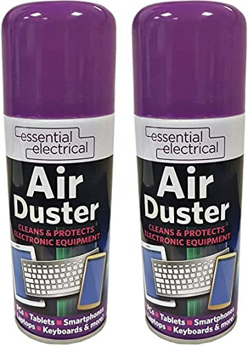 Jenell 2 x 200ml Air Duster with Straw Cleaning Cleaner for Keyboards, Dashboards, Computers, Scanners, Printers & Much More