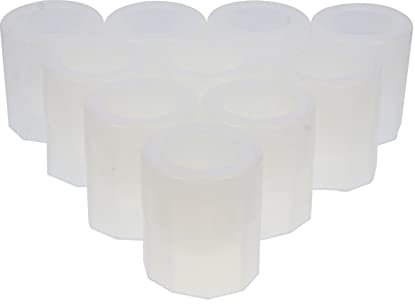 Hemoton Cake Stencil 10Pcs Silicone Shot Glass Mold Resin Bottle Mold Handmade Candy Cupcake Fondant Ice Cream Desserts Crystal Gum Paste Soap Mould White Serving Tray Round