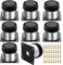 KangBaz Lot de 8 Pieds Meubles Rehausseurs Réglables En Acier Inoxydable Pour Table Bureau, Bar, TV, Hauteur Réglable Avec Vis, 50 x 60 mm, (jj01)