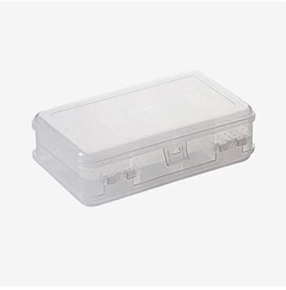 MiSMiAO Schmuck Kästchen Organizer für Frauen Schmuckschatulle Schmuckkästchen 2 Ebenen Schmuck Display Aufbewahrung Koffer Plastik Aufbewahrungsbox Bastelkiste Sortimentskasten 2pcs (White)