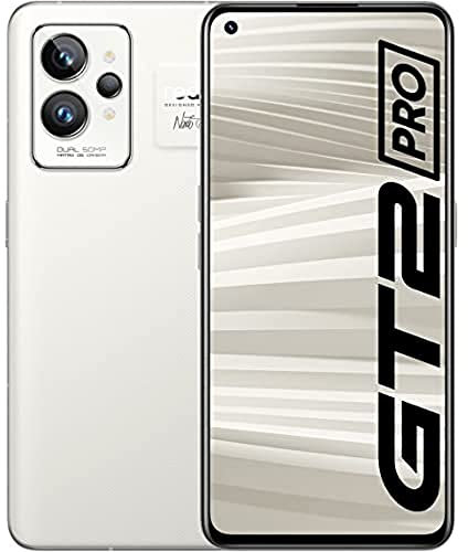 realme GT 2 Pro 5G Smartphone Debloqué,Snapdragon 8 Gen 1,Méga batterie de 5 000 mAh,Charge SuperDart 65 W,1-120HZ ADFR,Dual Sim, 8+128 GB,Blanc papier