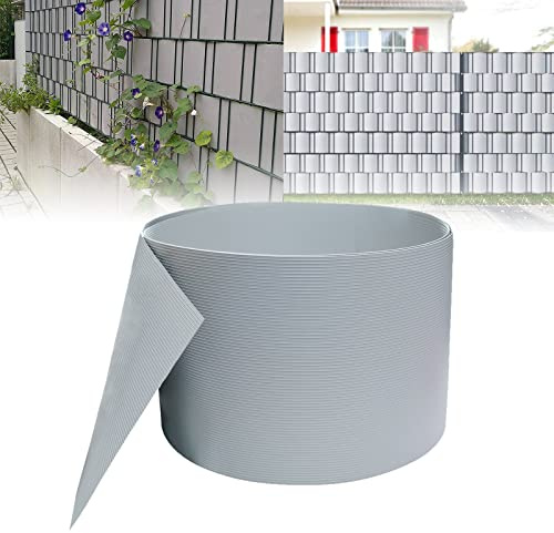 ACXIN 30 Stück Sichtschutzstreifen Hart PVC für doppelstabmatten - Sichtschutz Windschutz Garten Doppelstabmattenzaun für Gartenzaun Balkon (75m x 19cm, Hellgrau)