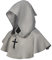 BLESSUME Mittelalterliche Kuttenhut-Kreuz-Halskette, Wicca, heidnische Kapuze, Cosplay-Zubehör, grau, Einheitsgröße