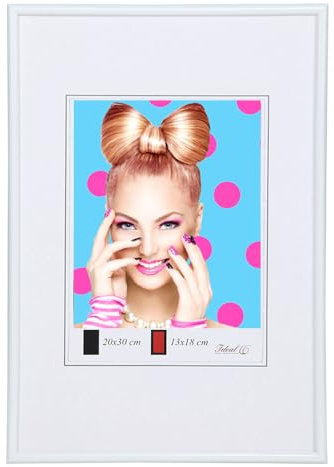 Bilderrahmen Kunststoff Lifestyle Foto Rahmen Collage Wanddeko Poster Photo Style: Farbe: Weiß | Format: 20x30